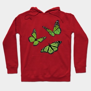 Beautiful soft green butterfly illustrations Hoodie